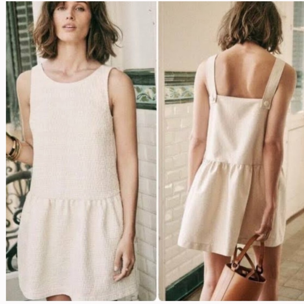 Sezane Cream Mini Dress